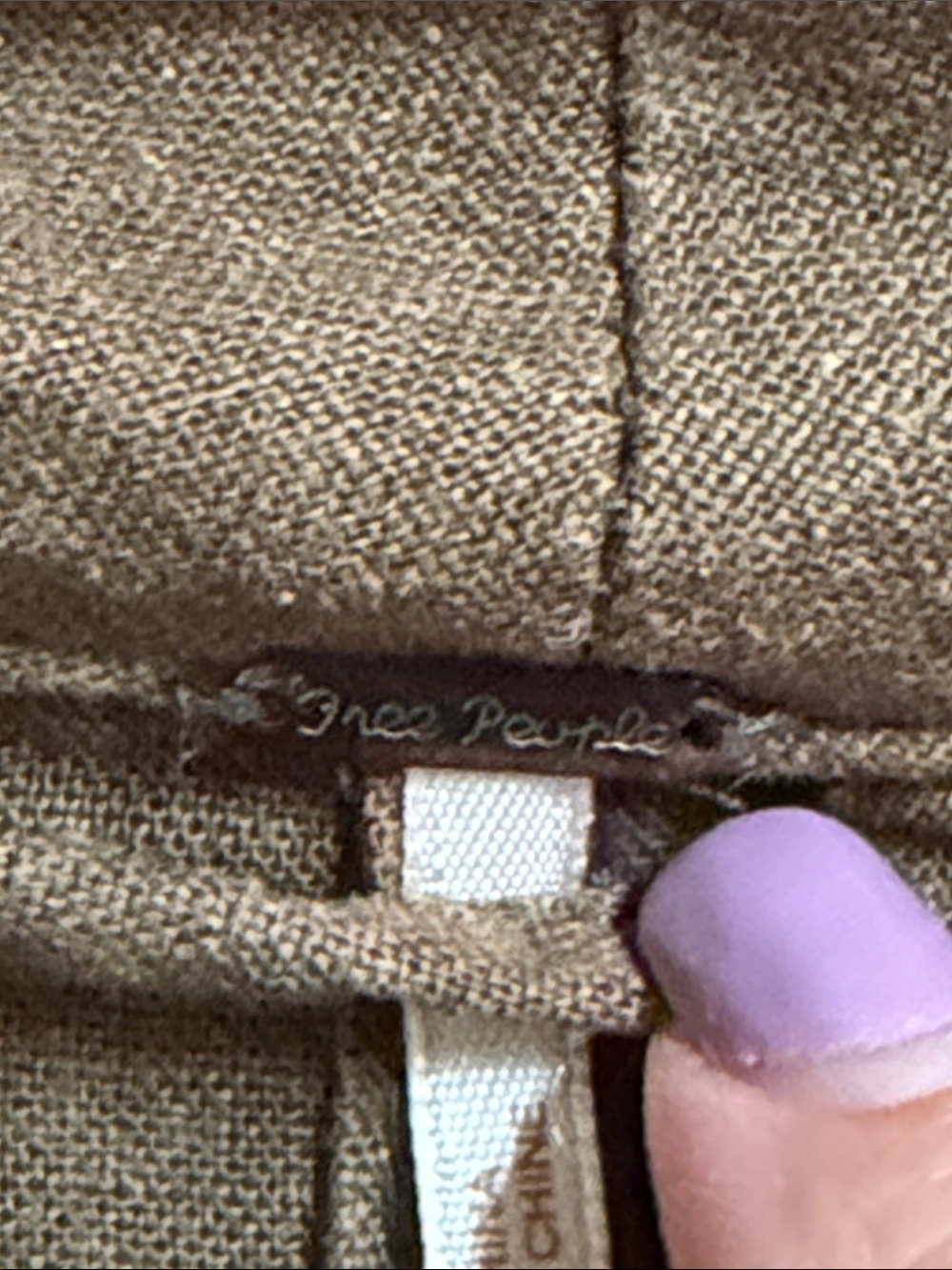 Free People olive draped open-front blazer - Picture 3 of 7